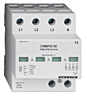 Разрядник защиты от перенапряжения COMBTEC IS211241-A + вспомогательный контакт